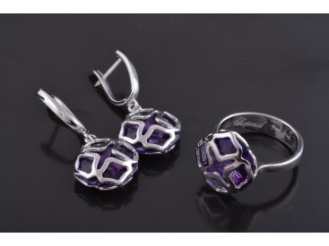 Гарнітур у стилі Chopard (аметист) - Купити