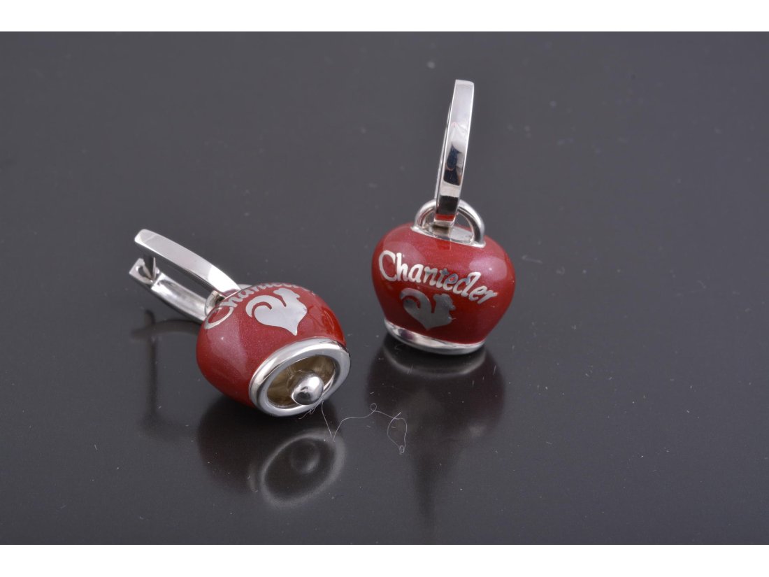 Сережки з емаллю в стилі Chantecler, срібло