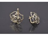 Сережки "Трояндочки" без каміння - Купити