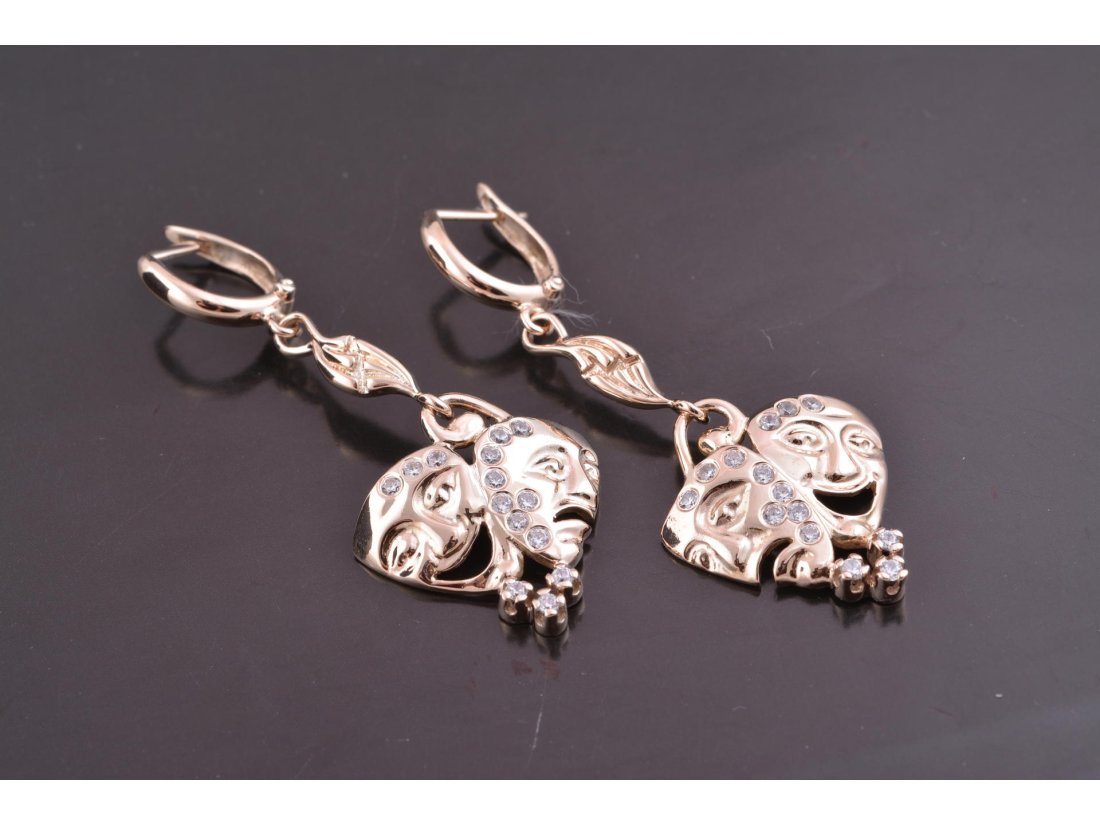 Сережки "Драматичні маски"