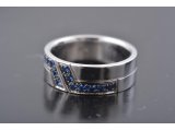 Обручки з діамантами та сапфірами