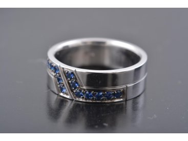 Обручки з діамантами та сапфірами - Купити
