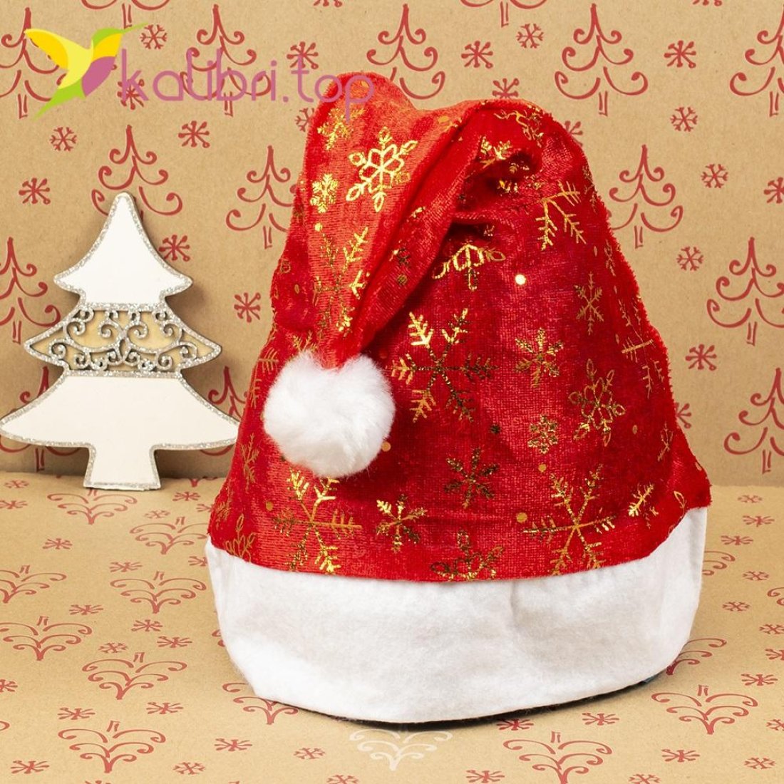 Новогодние шапки Деда Мороза HQ-1500 оптом фото 25