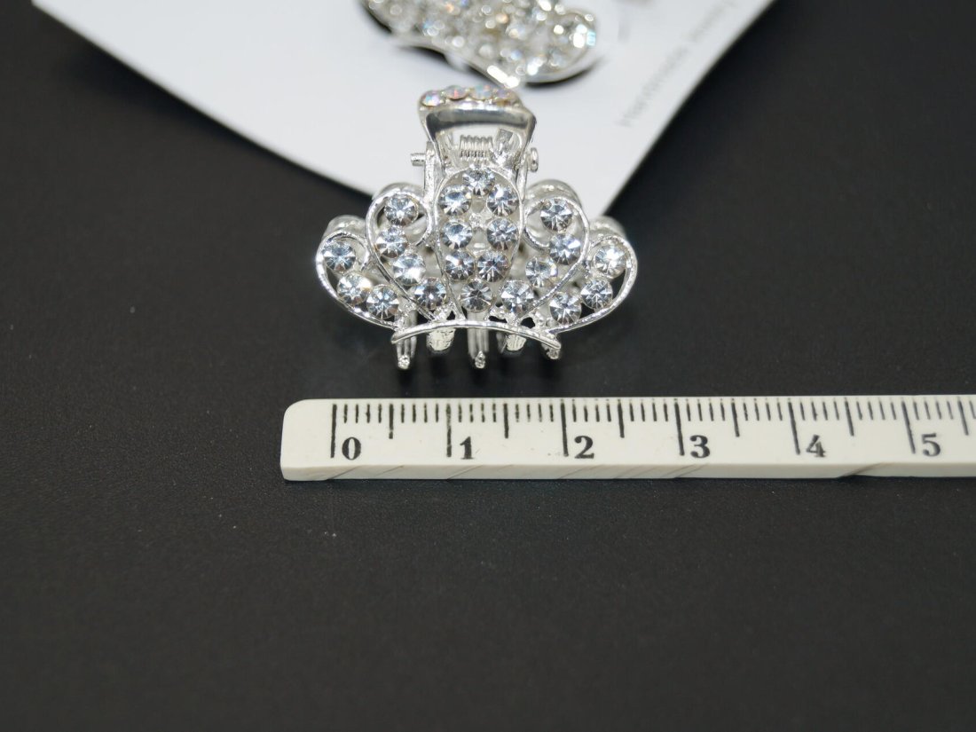 Металевий краб для волосся. 2.5 см. - Кристалік