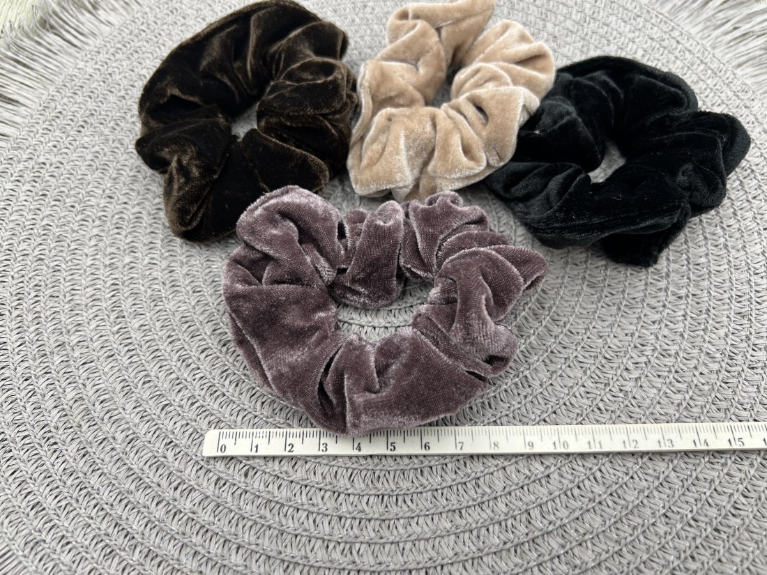 Резинки для волосся велюрова - Кристалік