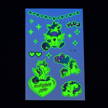 Дитячі сяючі татуювання Єдинороги EI-216 - Купити