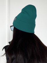 Модна подвійна жіноча шапка INNOE 950118-1 Темно-зелений