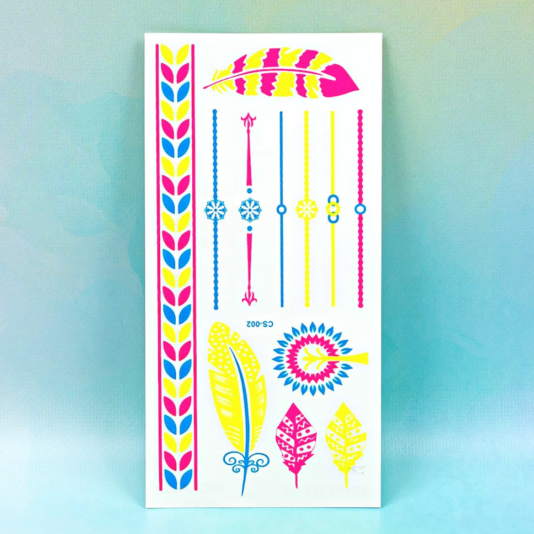 Неонові татуювання Кольоровий Мікс 21 см - Pobut