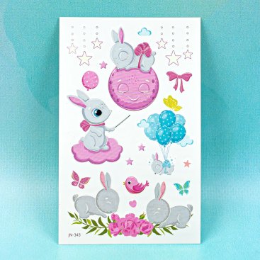 Дитячі перекладні татуювання Зайці JN-343 - Купити