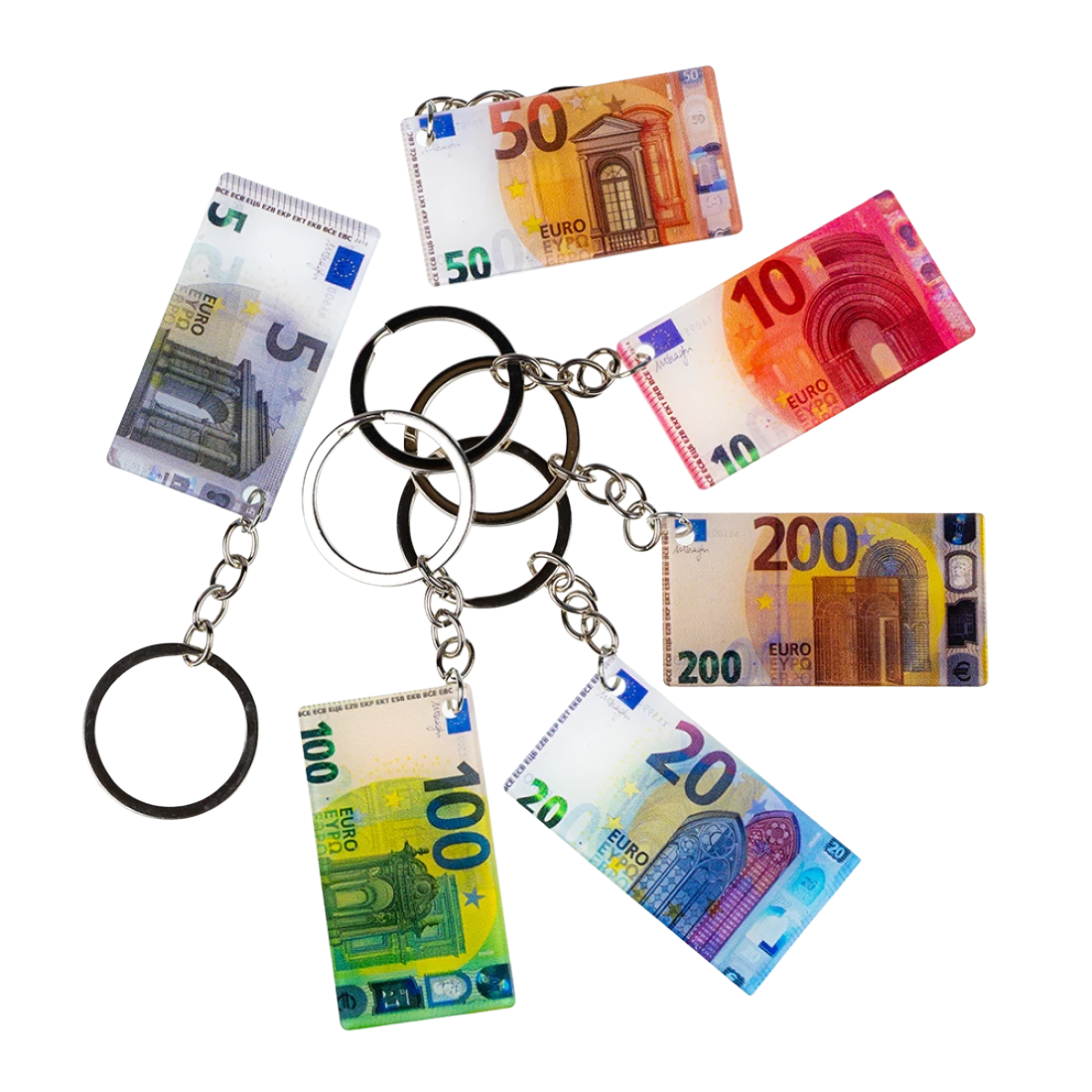 Брелоки пластикові Гроші євро 11 см