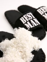 Набір домашніх капців Family Класичні Best Man відкриті чорні та Кучерики Іксики Білі