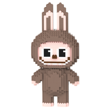 Конструктор Magic Blocks Лабубу Висота 30 см Коричневий - Купити