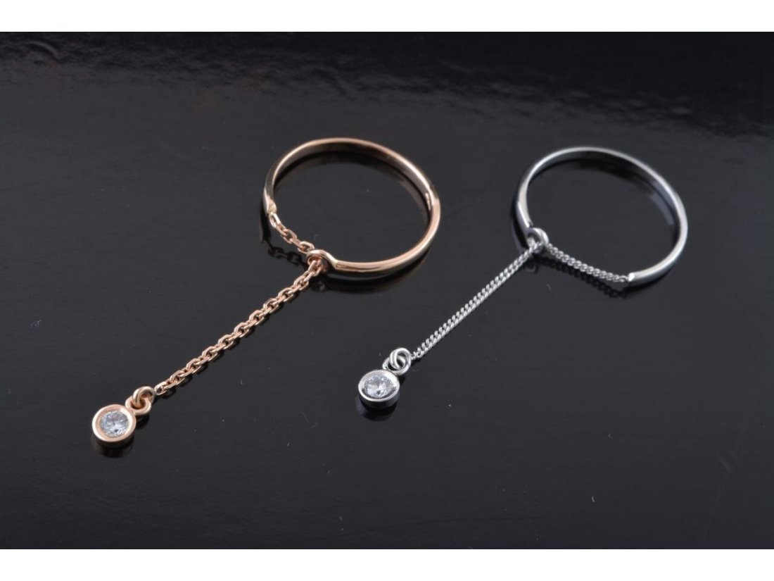 Каблучка з ланцюжком - Фото1 Каблучка з ланцюжком