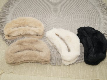 Краби для волосся 11 см. Штучне хутро. - Купити