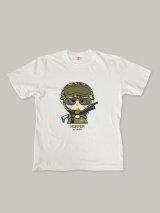 Чоловіча футболка, біла з принтом аватара Military Hopper 807 - Футболки з принтами - Hopper