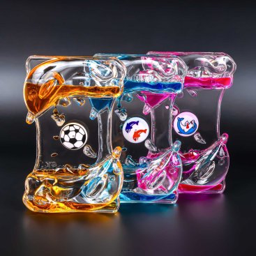 Гелевий годинник Дельфіни три кольори 14 см - Купити