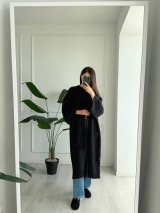 Універсальний подовжений кардиган з люрексом INNOE 300062-1 Чорний - Innoe