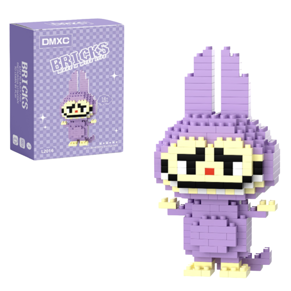 Конструктор BRICKS &quot;Лабубу&quot; Бузковий