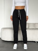 Теплі базові штани з шнурком INNOE 300061-1 Чорний