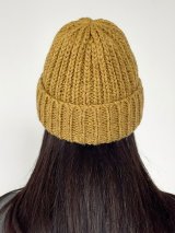 Тепла стильна в’язана шапка на флісі INNOE 950234-1 Жовтий