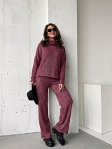 Костюм з блиском люрексу INNOE 210366-4 Бордовий - Купити