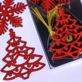 Новорічні прикраси підвіска Завірюха 8 см., 24 - Pobut