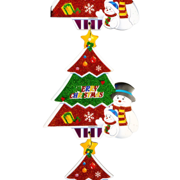 Гірлянда пінопластова з блискітками Сніговик 78 см - Купити