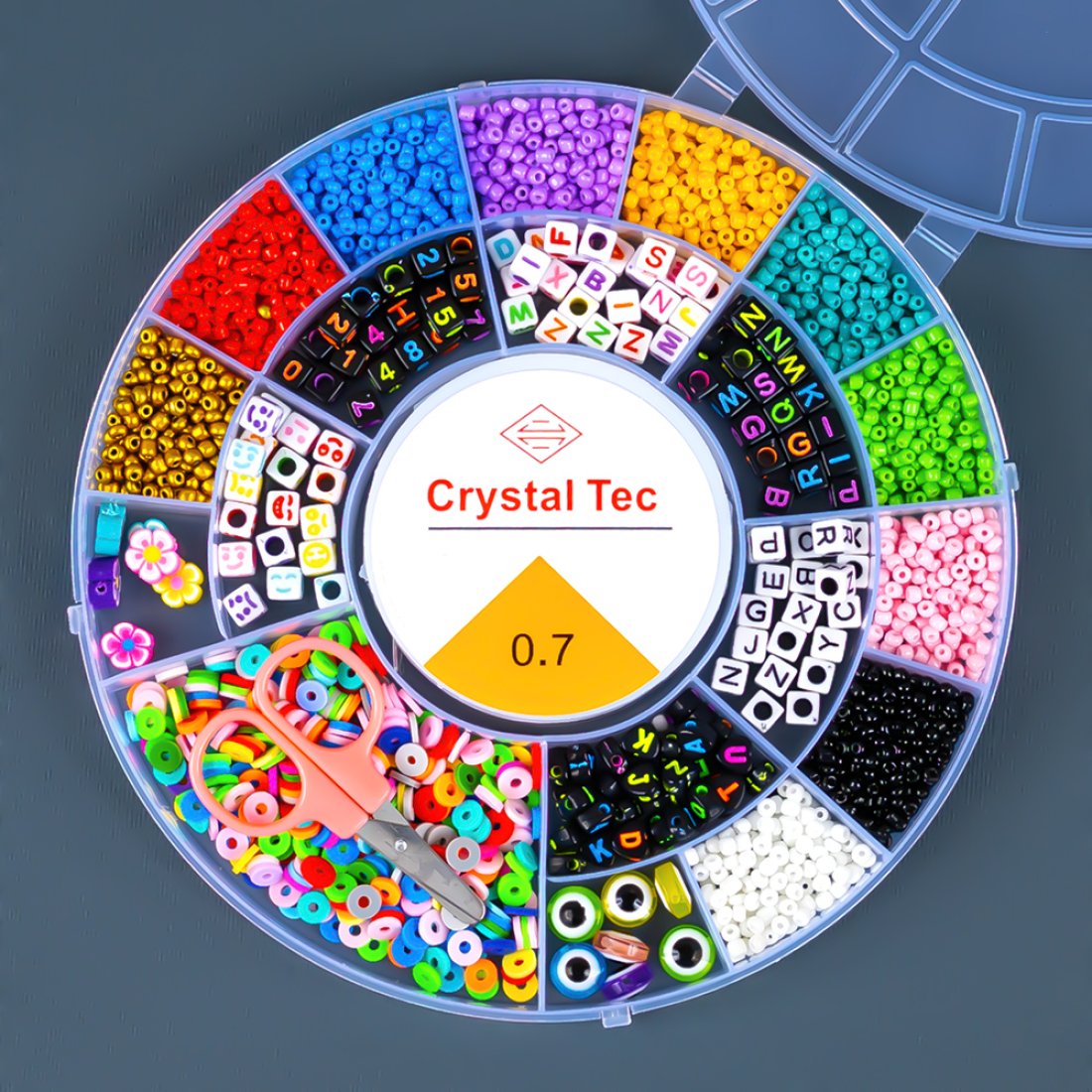 Набір бісеру та намистин для плетіння браслетів Плетінка 17 см