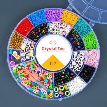 Набір бісеру та намистин для плетіння браслетів Плетінка 17 см - Купити