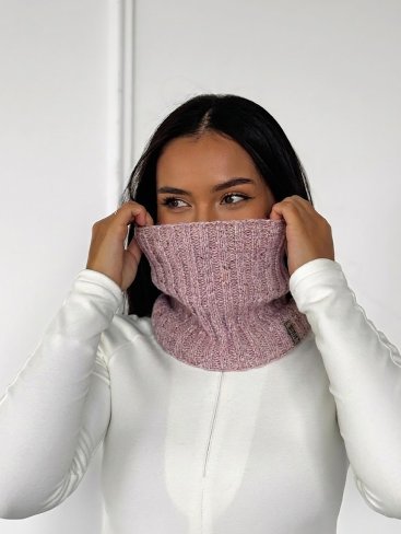 Молодіжний модний в’язаний бафф INNOE 950642-1 Рожевий - Купити