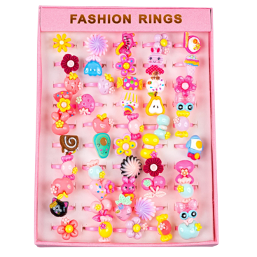 Дитячі каблучки на палець Принцеса 50 штук - Купити