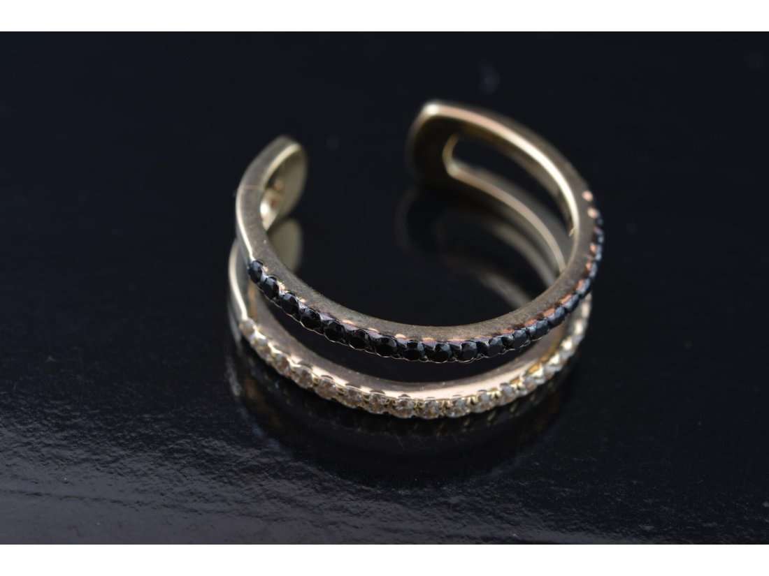 Каблучка подвійна доріжка, маленькі розміри, на мізинчик та нижню фалангу - Багира