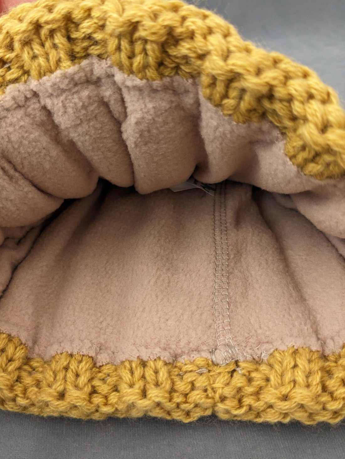 Тепла стильна в’язана шапка на флісі INNOE 950234-1 Жовтий - Купити