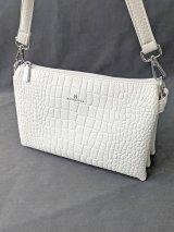 Ефектна жіноча сумка croco текстура INNOE 3528314-1 Білий