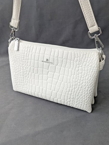 Ефектна жіноча сумка croco текстура INNOE 3528314-1 Білий - Купити