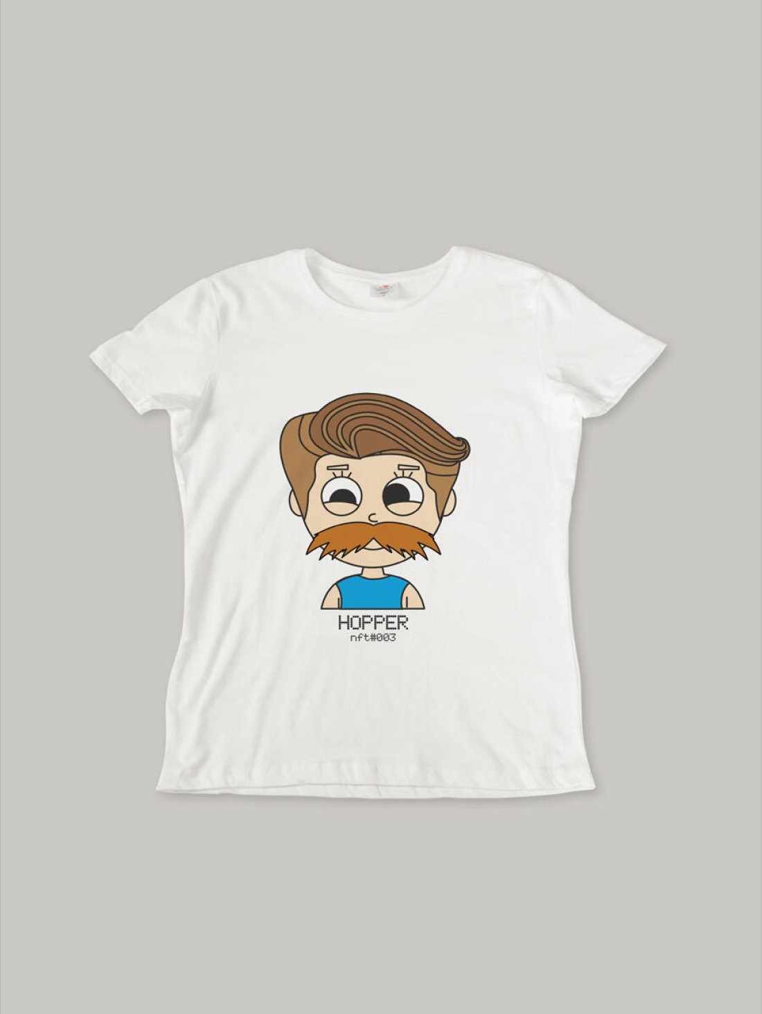 Чоловіча футболка, біла з принтом аватара Hopper 003 - Купити