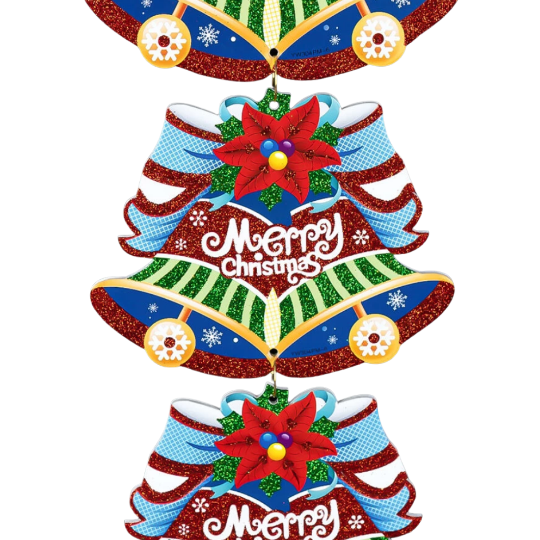 Гірлянда пінопластова з блискітками Дзвіночок 78 см