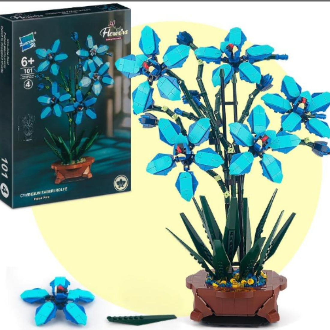 Букет цимбідіуму синього кольору 1907 деталей