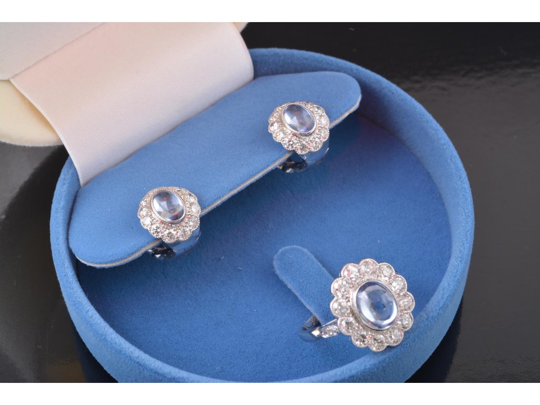 Сережки із топазами та діамантами - Купити