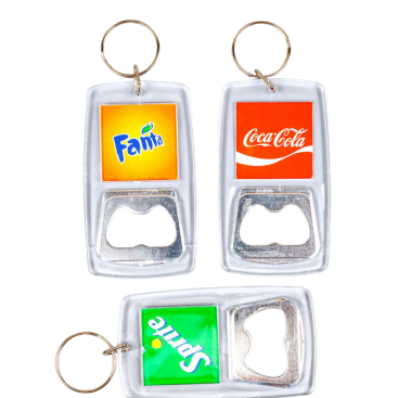 Брелок відкривачка Напої пластик 11 см - Купити