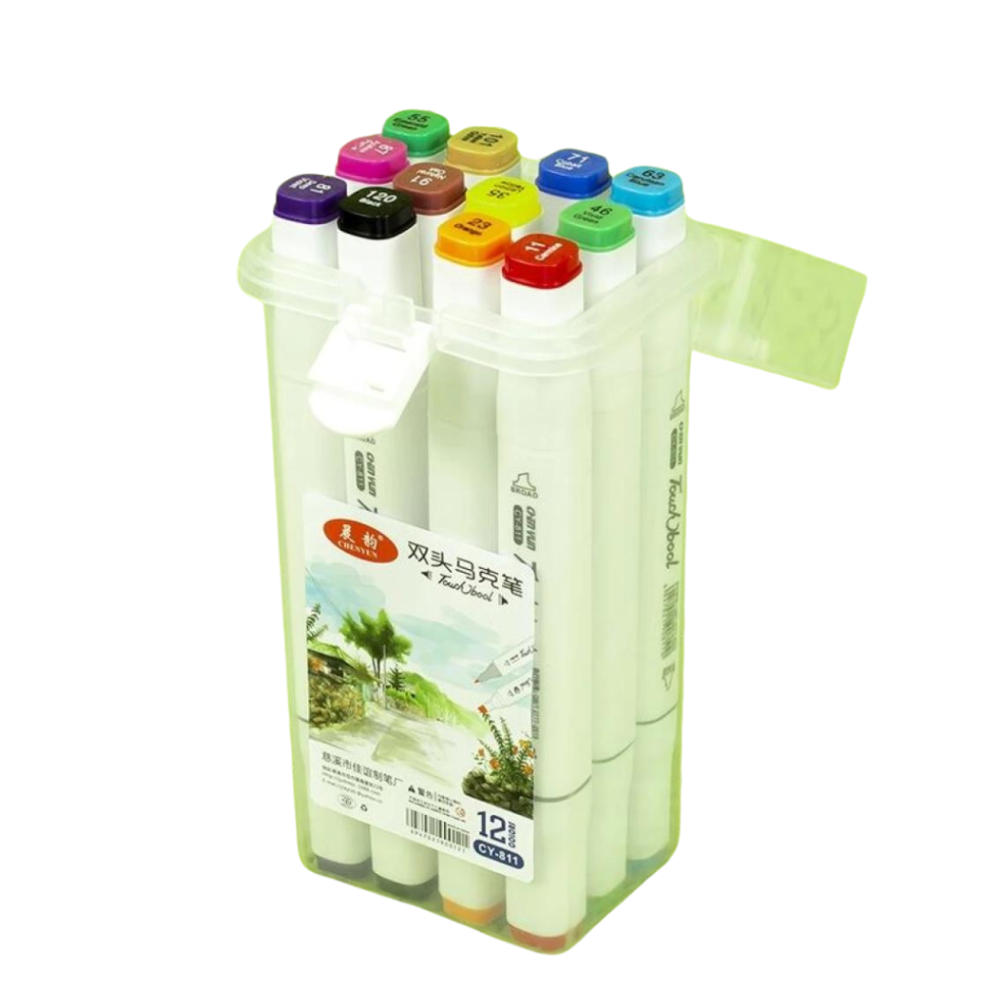 Скетч маркери двосторонні бокс 12 кольорів