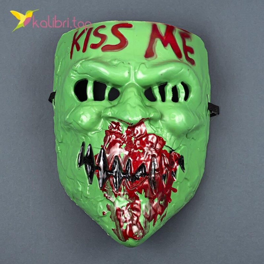 Маска карнавальная Поцелуй Kiss Me зелёная оптом фото 01