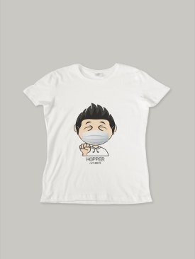 Чоловіча футболка, біла з принтом аватара Hopper 031 - Купити