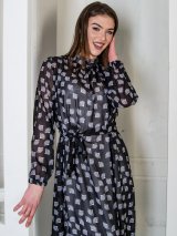 Шифонова сукня зі стійкою 270118-1