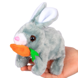 Звукова ходилка Зайчик з морквою 16 см - Pobut