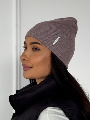 Універсальна шапка для осені та зими INNOE 950251-1 Капучино - Купити
