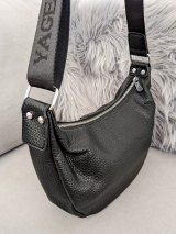 Сумка Urban Strap під натуральну шкіру з широкою шльовкою INNOE 350012-2 Чорний