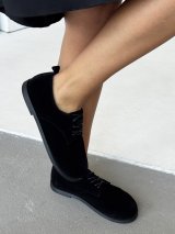 Black Suede – жіночі класичні оксфорди INNOE 777753-2 Чорний - Купити