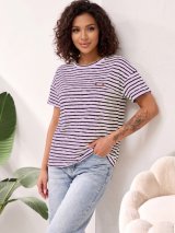 Комфортна футболка casual INNOE 300054-2 Лавандовий - Innoe