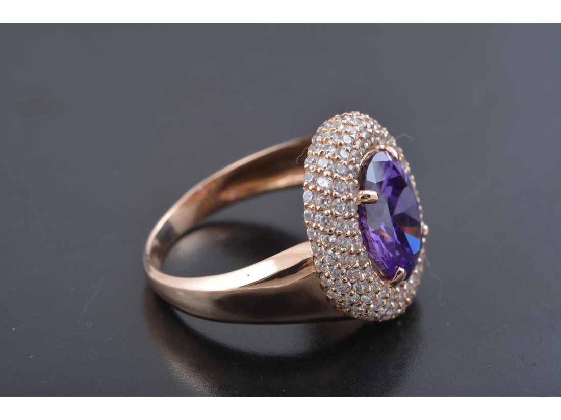 Каблучка із великим кольоровим камінням - Багира